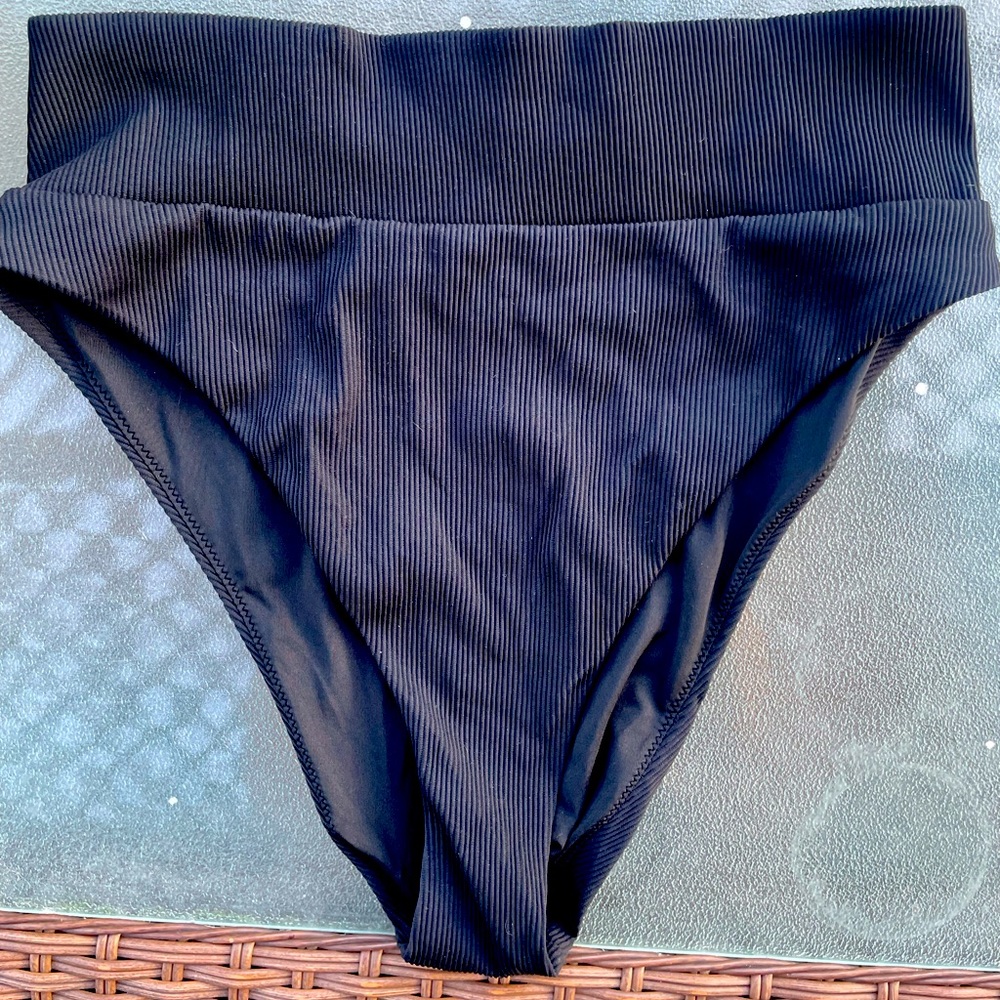 NWOT Aerie ribbed high cut cheeky bikini bottoms